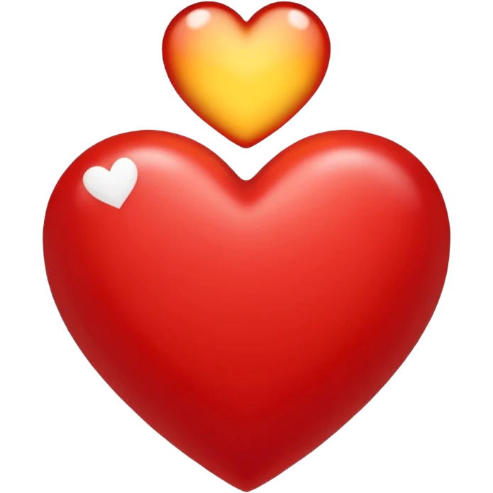 Corazón rojo con destellos  emoji