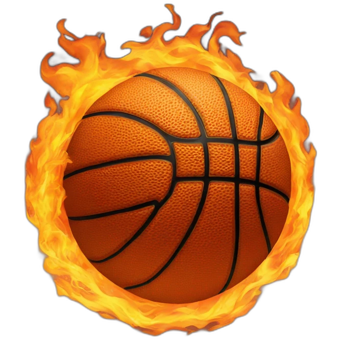 Basketball ball in fire emoji