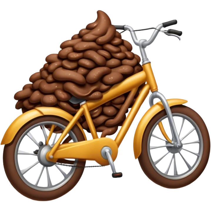 Poop on bike emoji