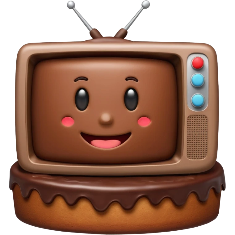 TV made of cake emoji