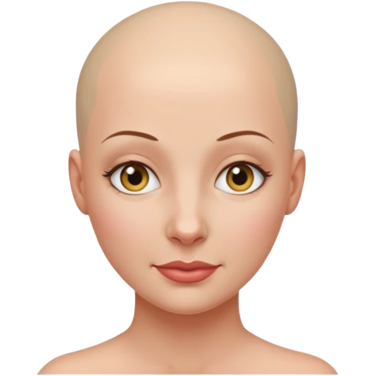bald woman emoji