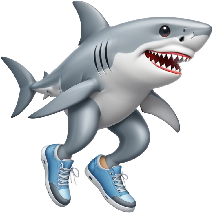 Shark with shoes  emoji