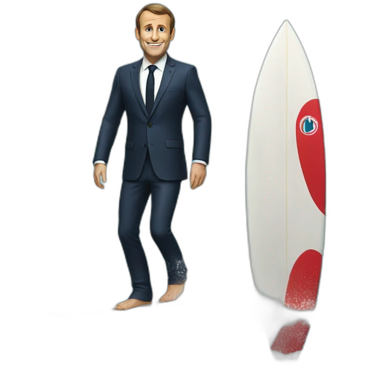 macron who surf emoji