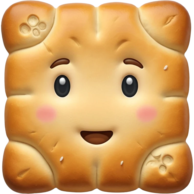 Korean Salt bread 3d aesthetic emoji