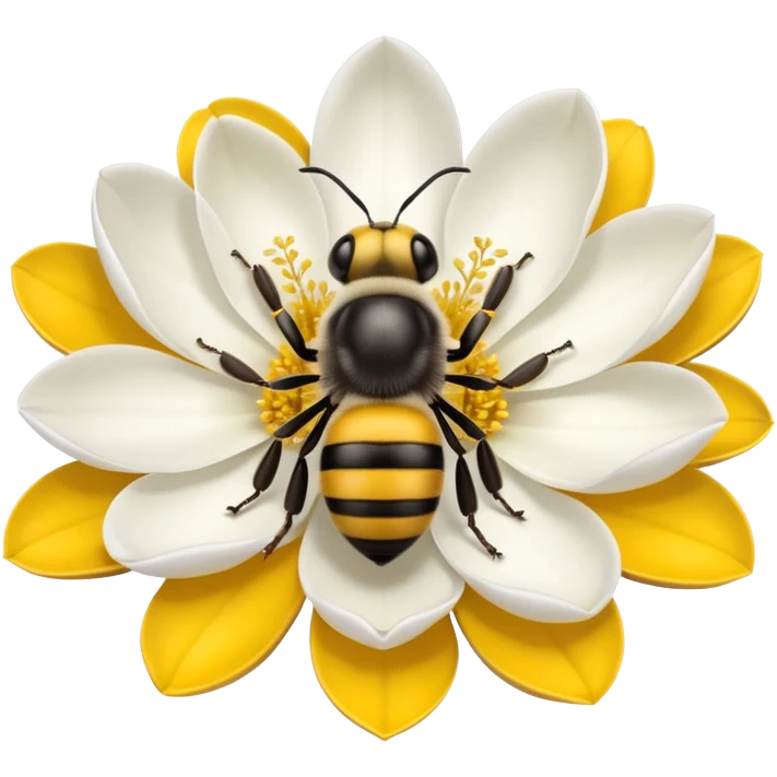 A magnolia with a bee on it emoji