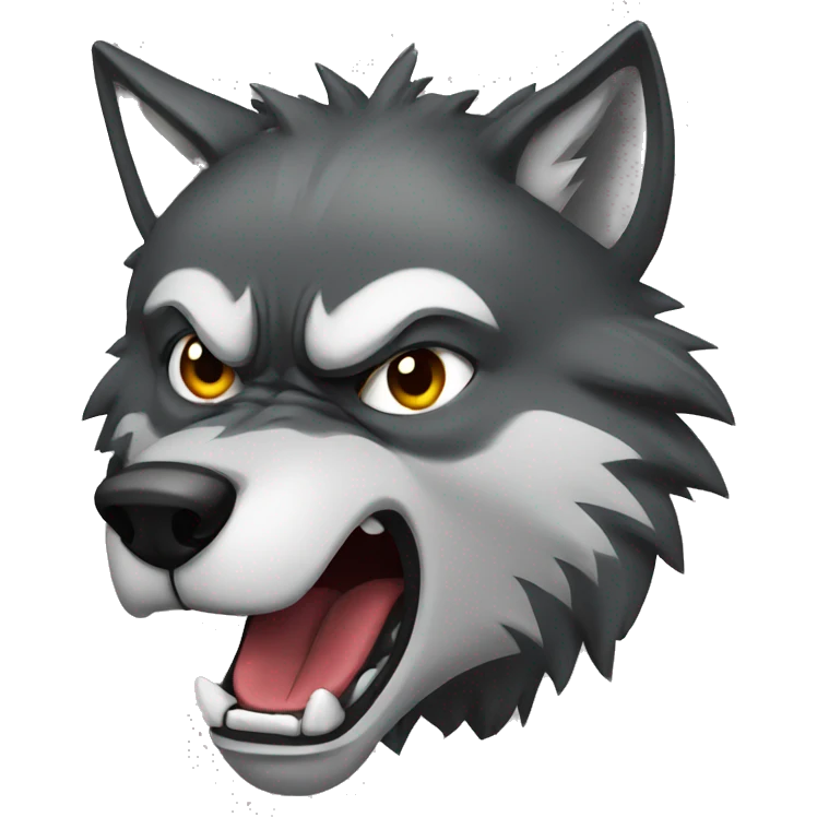 Angry wolf emoji