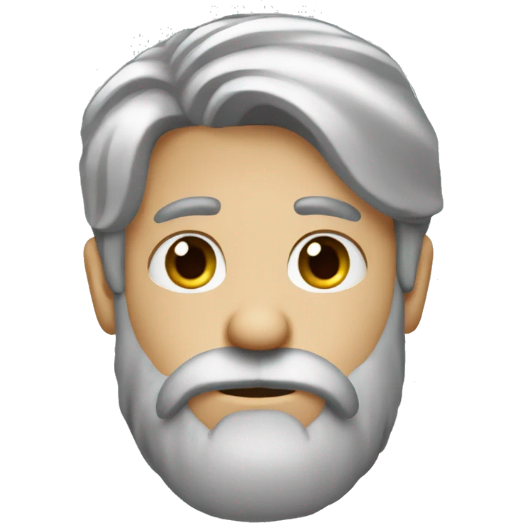 Single face palm grey hair beard emoji