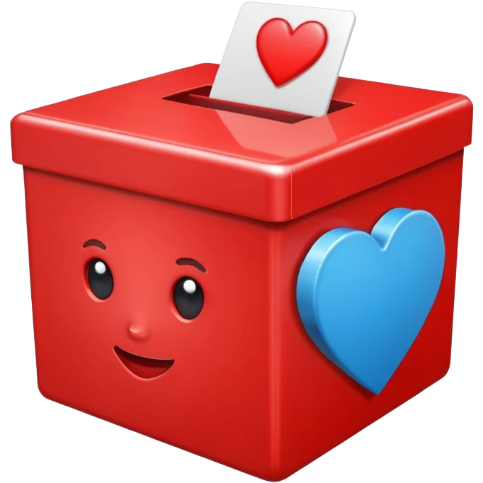 Vote box with heart  emoji