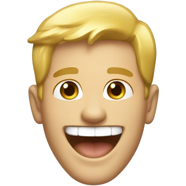 White guy with gold teeth emoji