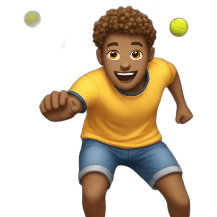 A teenager bouncing balls emoji