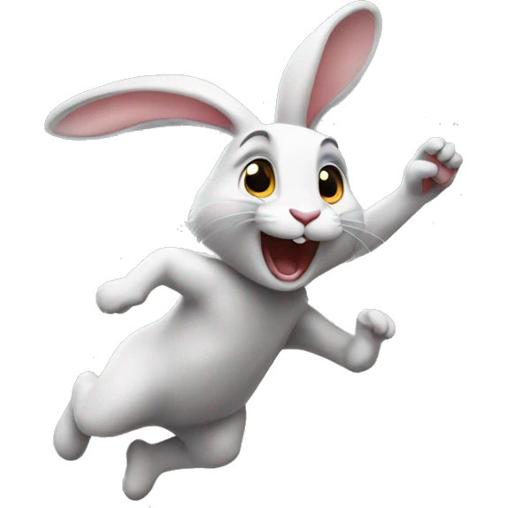 Rabbit jump emoji