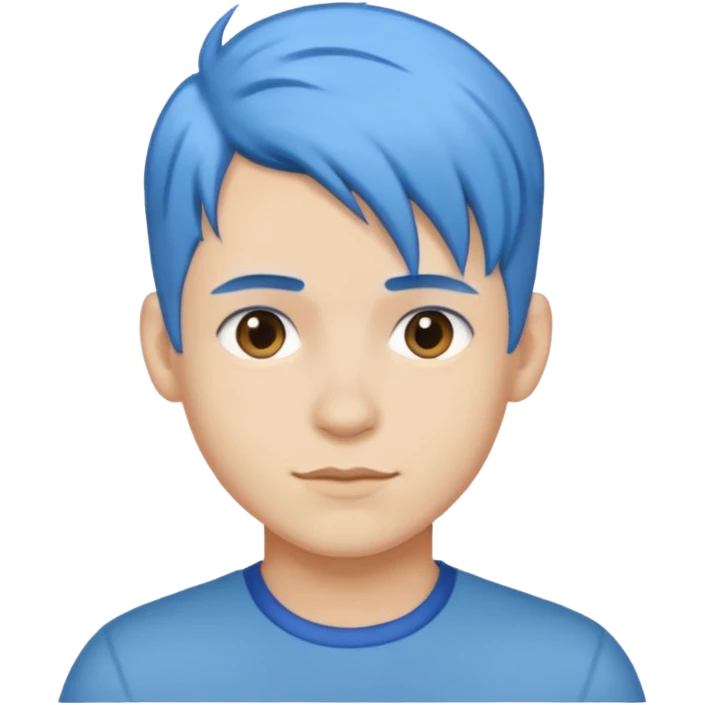 blue haired gay person emoji