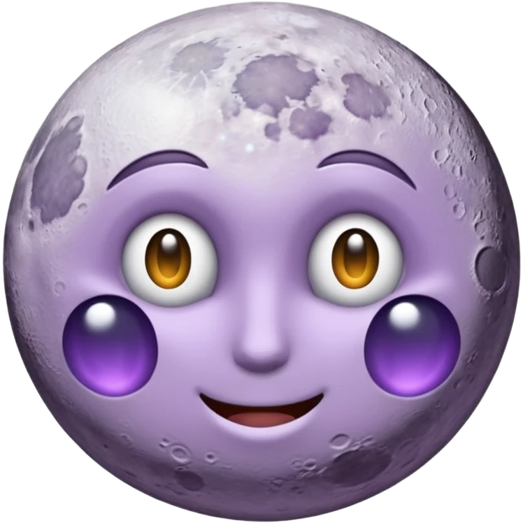 diário lunar lilás emoji