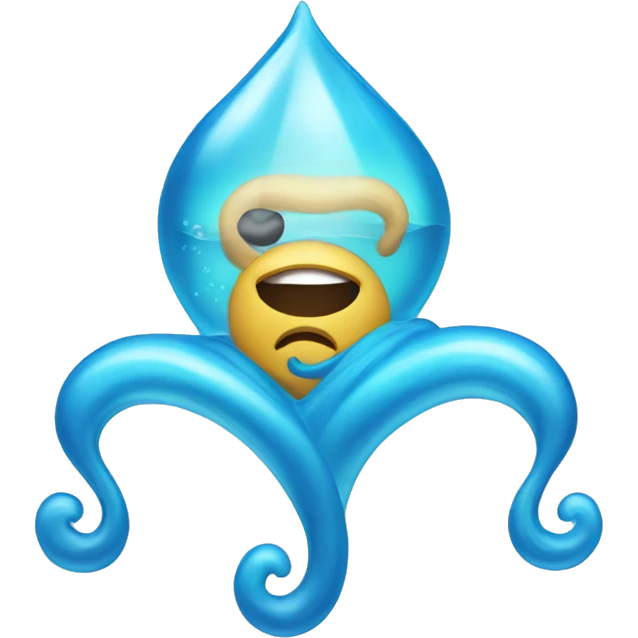 Blue Aquarius water symbol  emoji