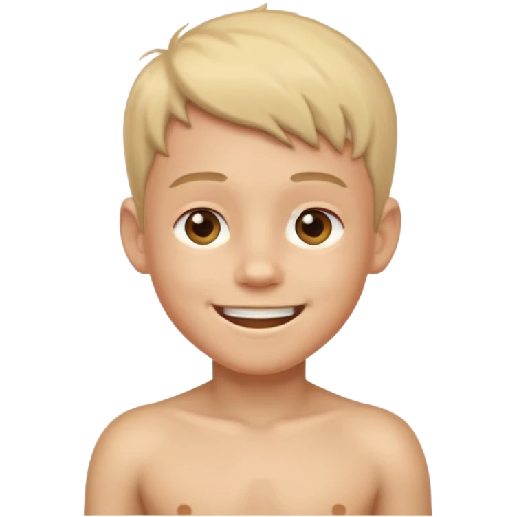 A naked boy in a picture emoji