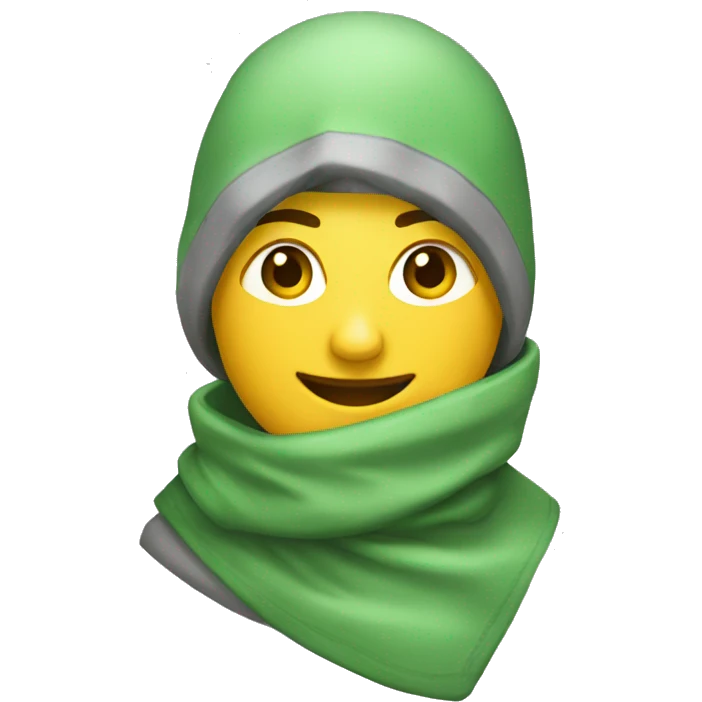 pañuelo de cuello verde y gris emoji