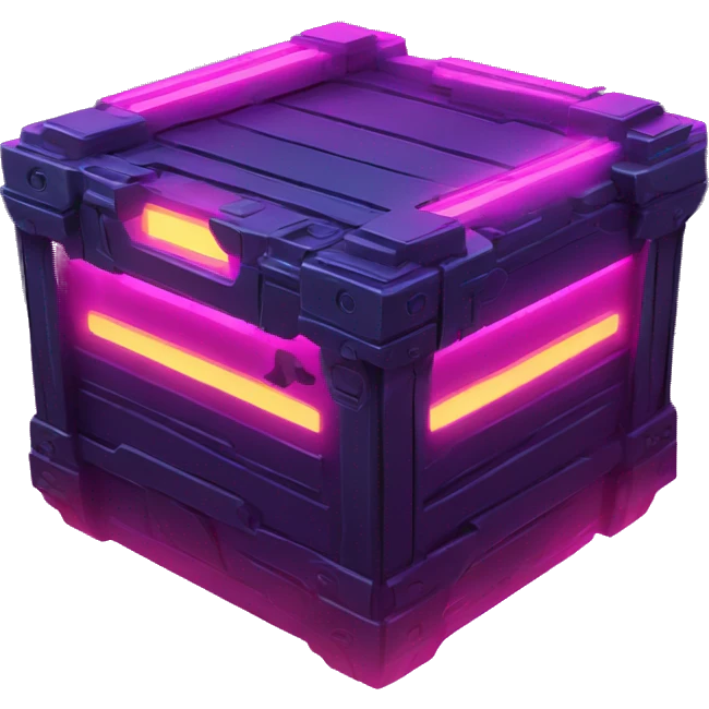loot crate glowing neon emoji