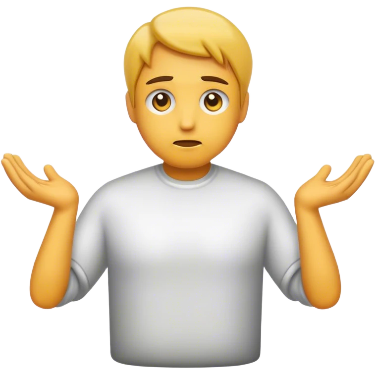 Shrugging shoulders emoji