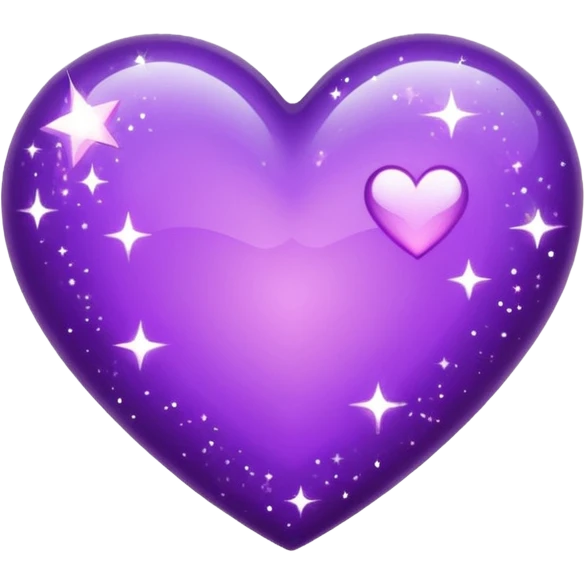 purple heart with sparkles emoji