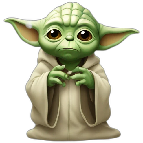 yoda qui fume emoji