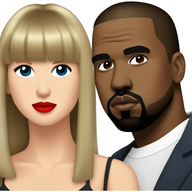 Kanye west with Taylor swift emoji