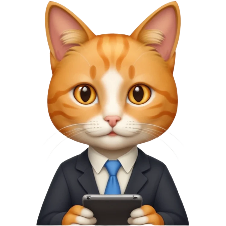 teacher cat tech smart appearance  emoji