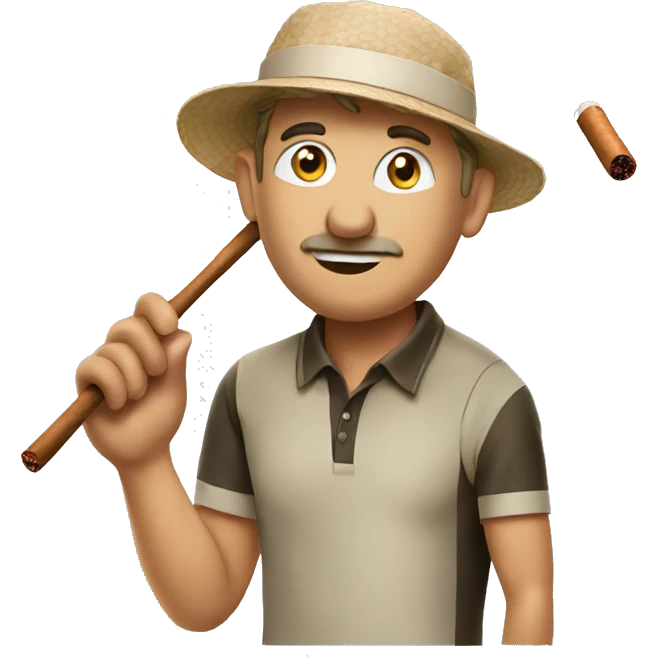 Golfers making cigars emoji