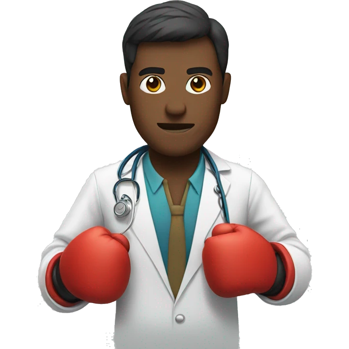 Doctor with boxing gloves emoji
