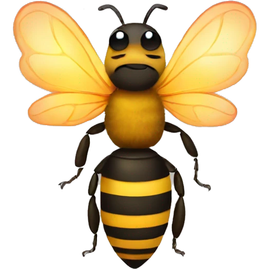 bee with fire emoji