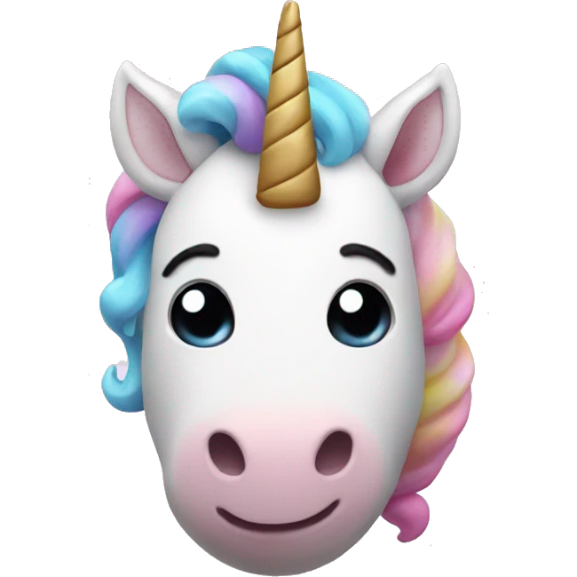 unicorn with marshmallow emoji
