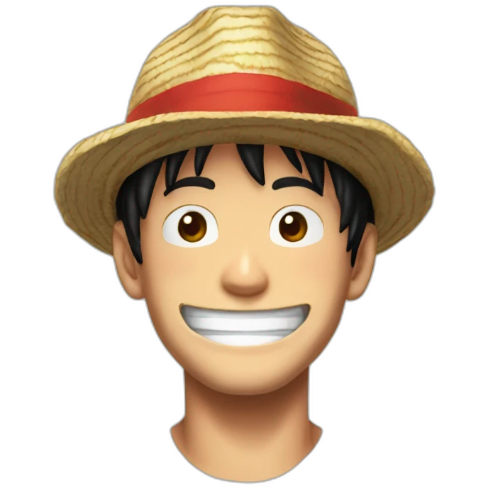 luffy avec un chapeau de la marine emoji