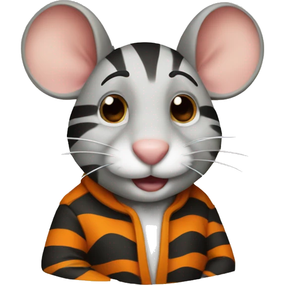 Mouse with Tigerstripes emoji
