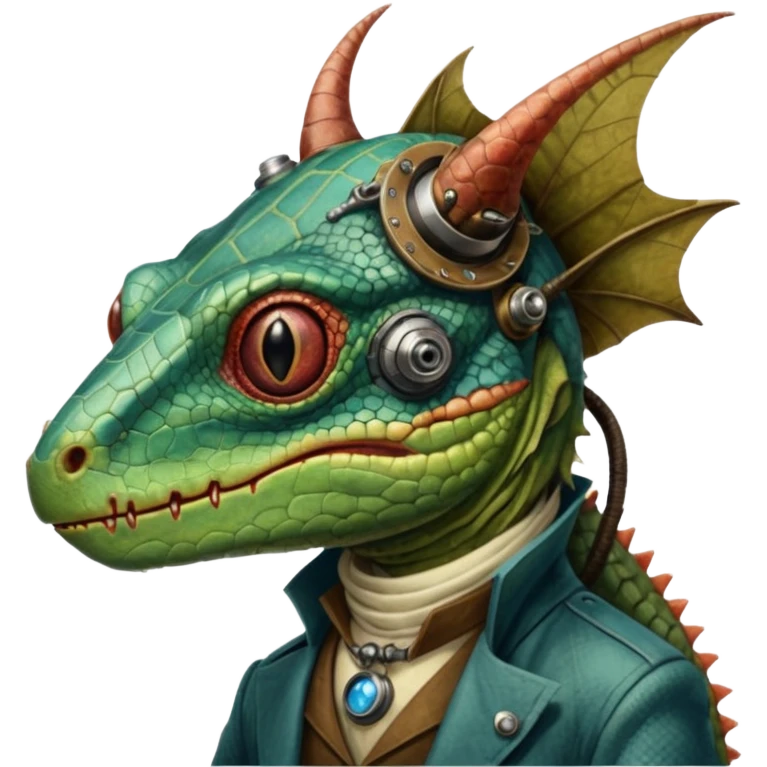 cinematic steam-punk -  hieronymus bosch phantasmagoric mutated creatures - hybrids of human and reptiles emoji