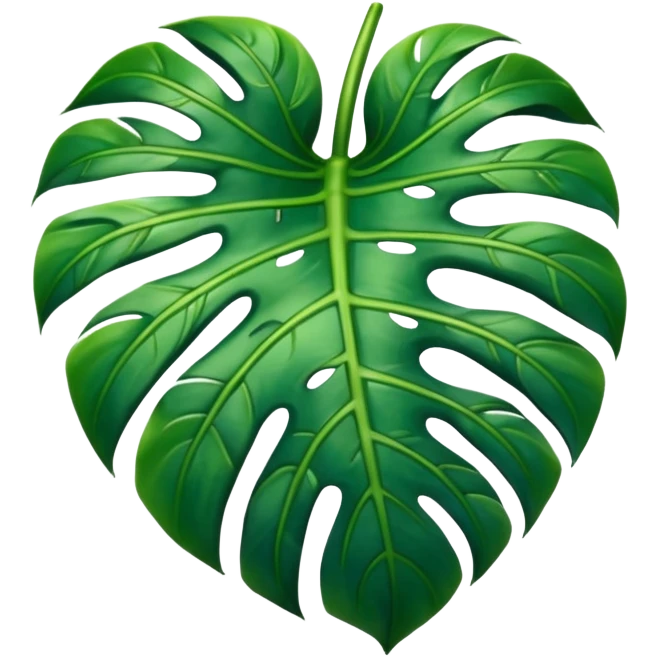 realistic monstera leaf emoji