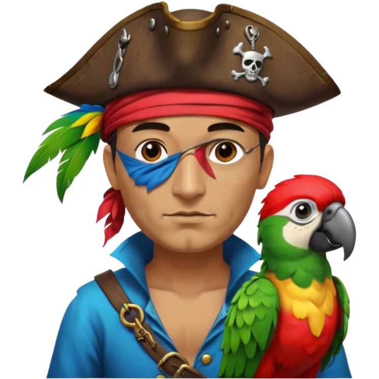 pirate and parrot emoji