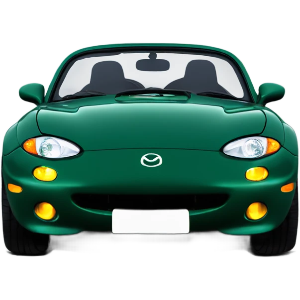British racing green 1991 Mazda Miata with pop up head lights  emoji