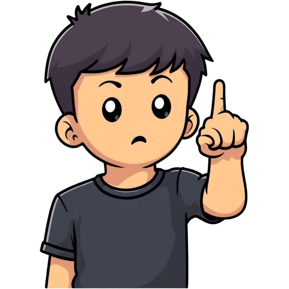 Boy showing middle finger  emoji