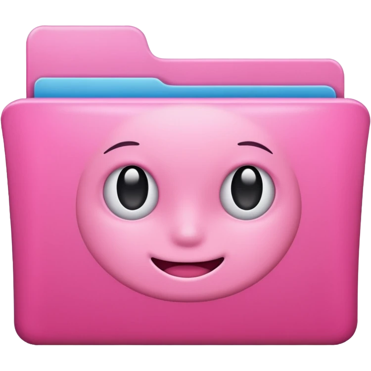 Pink empty folder emoji