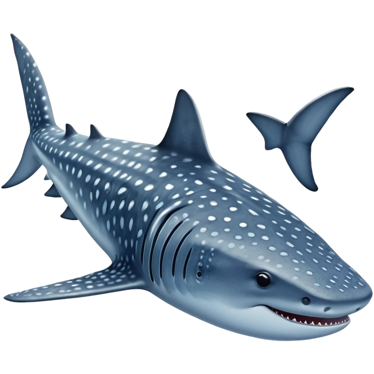Realistic full bodied whale Shark emoji