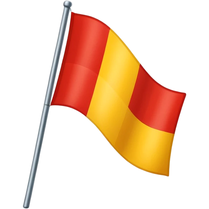 yellow and red flag 2 vertical stripes emoji