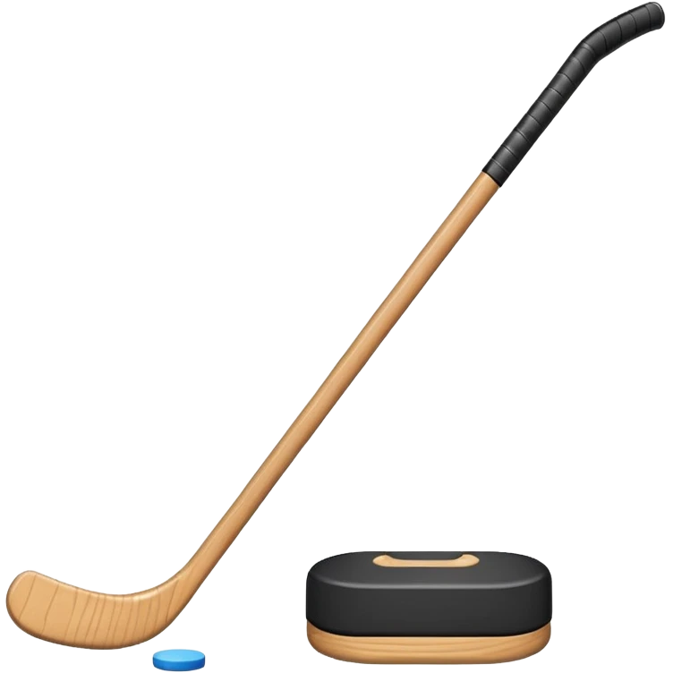 hockey stick and puck emoji
