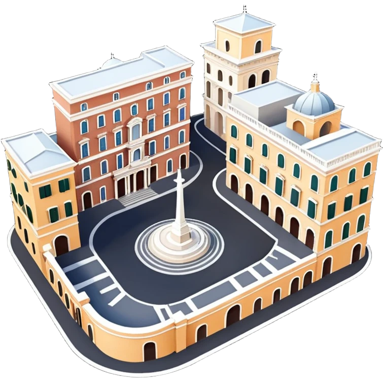 piazza di spagna view from up above
no square style no frame png style 
no squared only building emoji