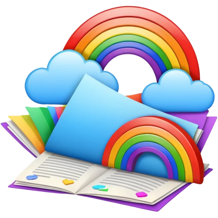 mac os mixed documents rainbows emoji