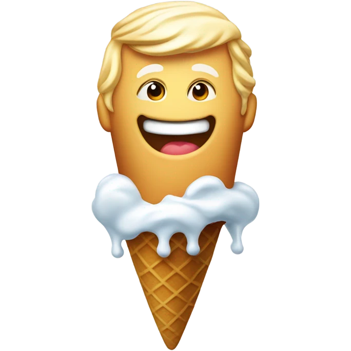 Trump with ice cream emoji