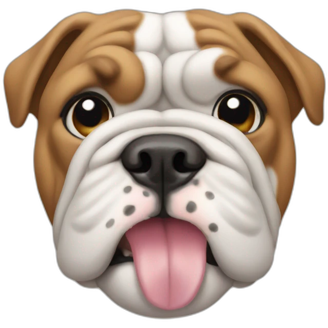 Bulldog chunky emoji