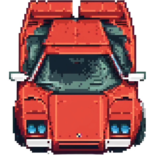 красная Lamborghini Countach, no background emoji
