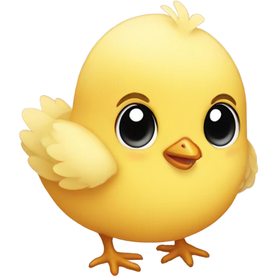 Baby chick with heart shaped love eyes emoji