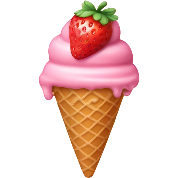STRAWBERRY ICE CREAM  emoji