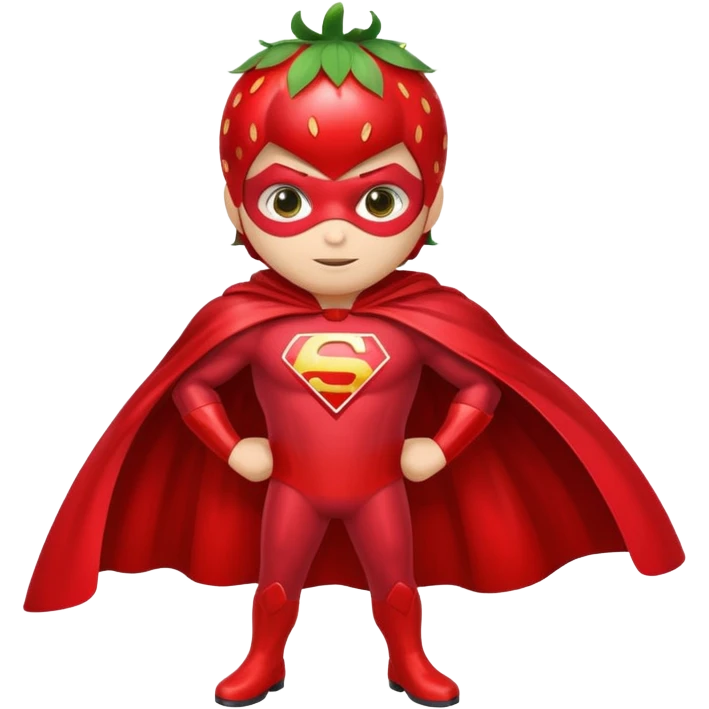 Cape-Wearing Super Fruit emoji