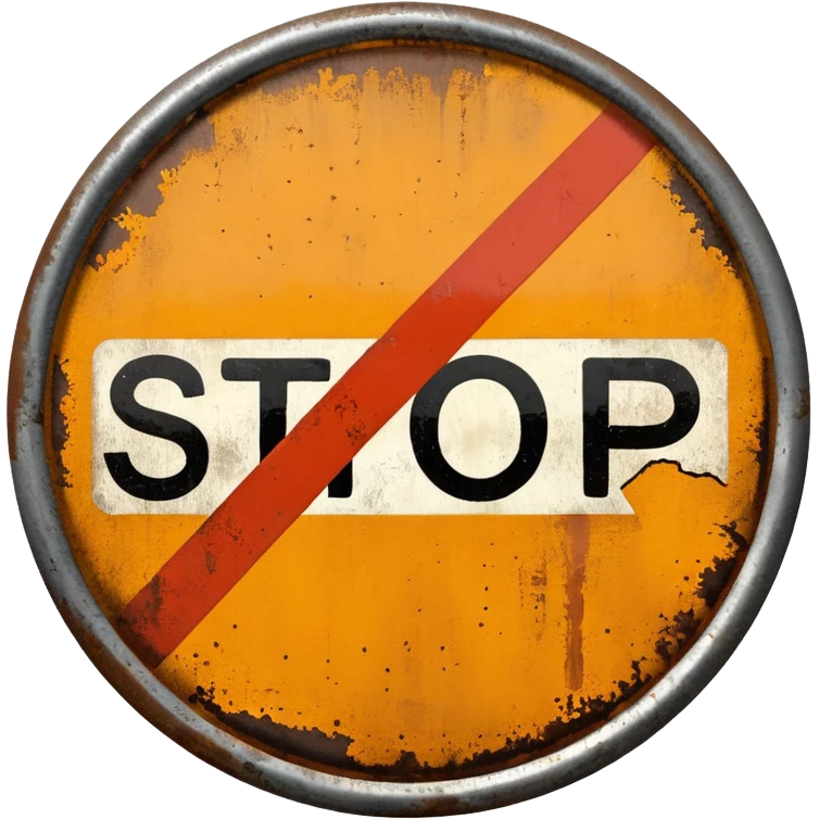 Stop hate (road sign) emoji
